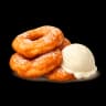 Apple fritters with ice cream