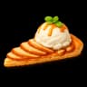 Baked Thin Apple Tart with Cinnamon Ice Cream