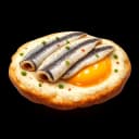 Baked Egg with White Anchovies