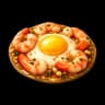 Baked Egg with Garlic Shrimp