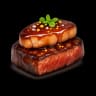 Beef tenderloin with foie gras and apple purée