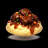 Pork cheek with foie and parmentier