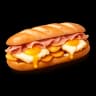 Super Broken Eggs with Iberian Ham and Potatoes Sandwich