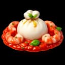 Burrata with Prawns à la Diavola