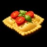 RAVIOLI DI BURRATA, POMODRINI E BASILICO
