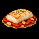 Low Temperature Cod Confit with Sanfaina and Grilled Asparagus