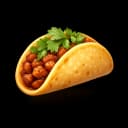 White corn tortilla taco