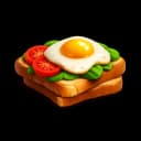 Toast - Fried Egg, Tomato & Spinach