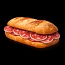 Fuet sausage sandwich
