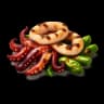 Grilled calamari with asparagus