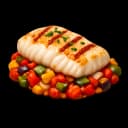 Grilled Cod with Manchego Pisto