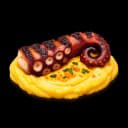 Saffron Potato Mousse with grilled octopus tentacles