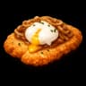 Milanese Escalope with Poached Egg and Caramelized Onion