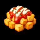 Bravas with Black Garlic Foam