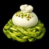 Pesto, burrata and pistachio