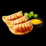 Pork belly and anticucho gyozas