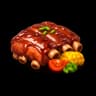 Iberian pork ribs with pico de gallo and sauces