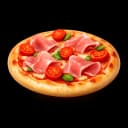 Raw Ham and Cherry Tomato Pizza