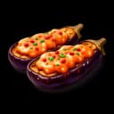 Smoked eggplant with stracciatella