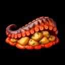 Roasted octopus with piquillo pepper sauce
