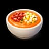 Salmorejo cream with ham and egg