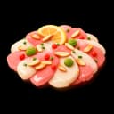Red Prawn and Salmon Carpaccio