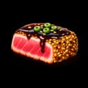 Grilled tuna steak with sesame seed crust and TERIYAKI sauce