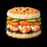 Sushi Burger with Shrimp and Salmon