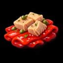 Roasted Peppers and Tuna Belly