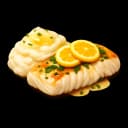 Cod with garlic, butter, and lemon